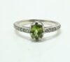 Sparkling Oval Shaped Peridot Ring