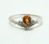 Captivating Pear-Faced Citrine Gemstone Ring