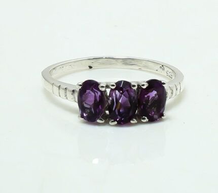 3-Stone Magic Garden Amethyst Ring