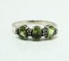 Regal 3-Stone Peridot Ring