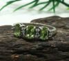 Regal 3-Stone Peridot Ring