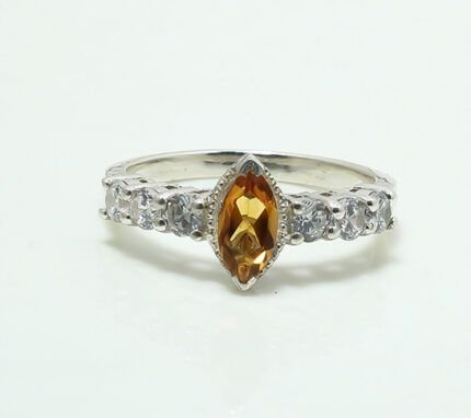 Spellbinding Marquise Faceted Citrine Ring